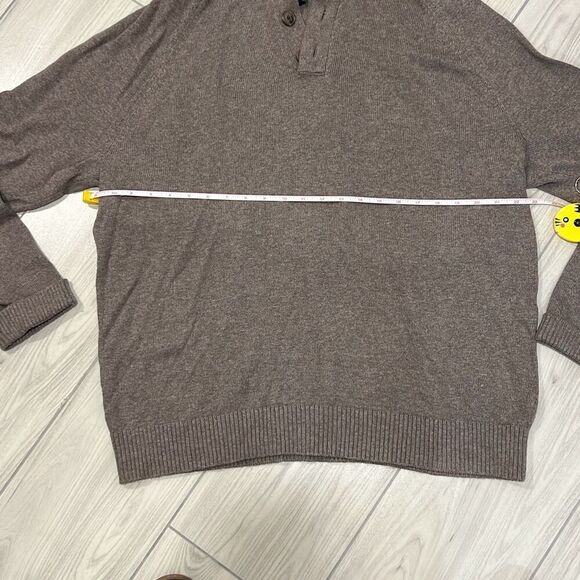 Banana Republic Men’s Brown Taupe Quarter Button Sweater Size XL - Picture 3 of 5